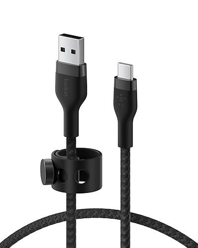 Belkin BoostCharge Pro Flex Braided USB-C to USB-A Cable (1M/3.3FT) USB-IF Certified Fast Charging Cable for iPhone 17, iPhone 17 Pro, iPad, Galaxy