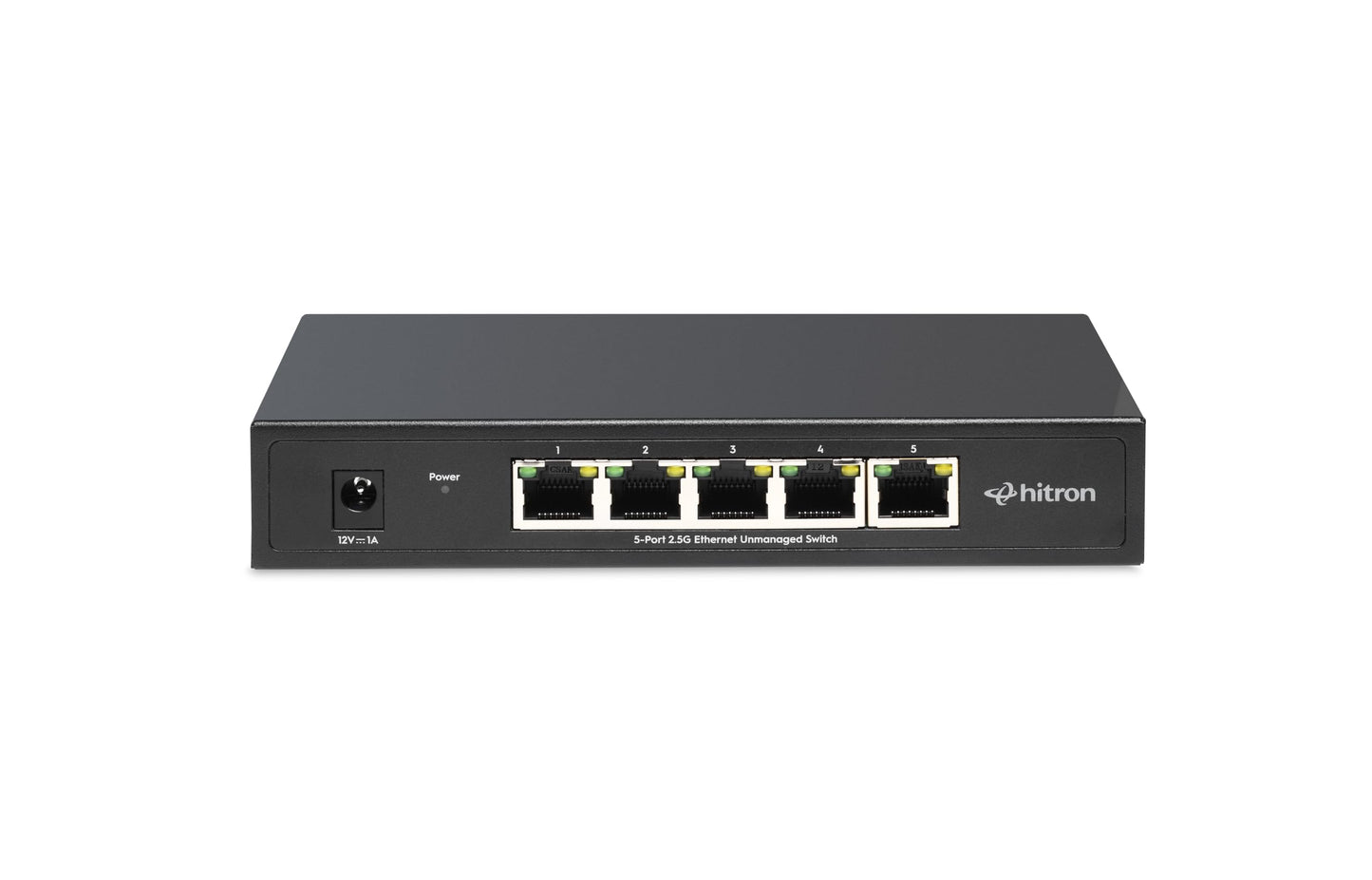 Hitron 5-Port 2.5G Multi-Gig Ethernet Switch (APEX2005), Unmanaged, Fanless Metal Housing, Silent Operation, Ideal for WiFi 6, Gaming, Streaming