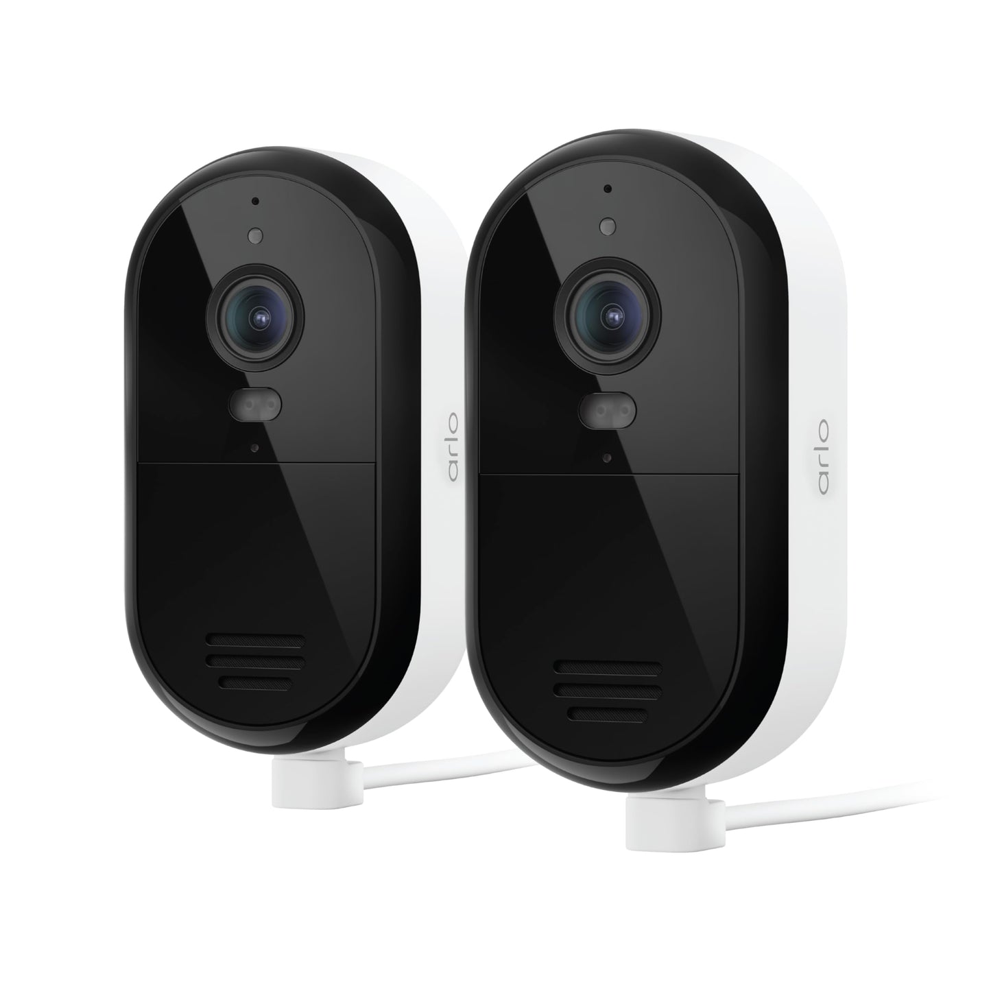 Security Camera Outdoor Wired 2-Pack - Arlo Essential 2K Surveillance Camera with Person Detection, Package Alert, Color Night Vision, 2-Way Audio