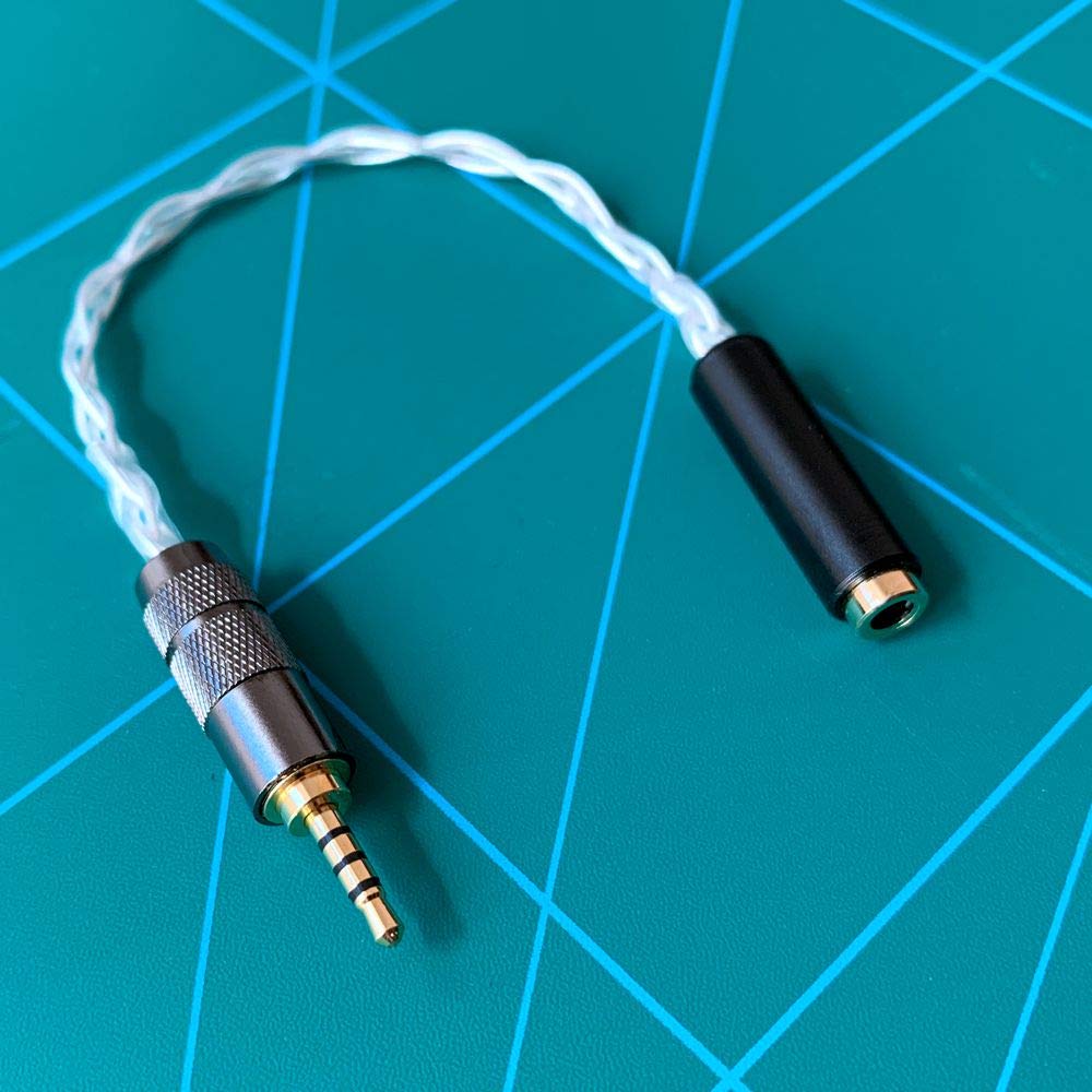 GAGACOCC 2.5MM Male TRRS to 3.5mm Female Balanced HiFi Audio Adapter for Astell&Kern AK240 AK380 AK320 DP-X1