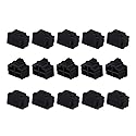 Futheda 15PCS Silicone Ethernet Hub Port RJ45 Anti Dust Cover Cap Protector Connector Plug Compatible with Computer TV Router Black