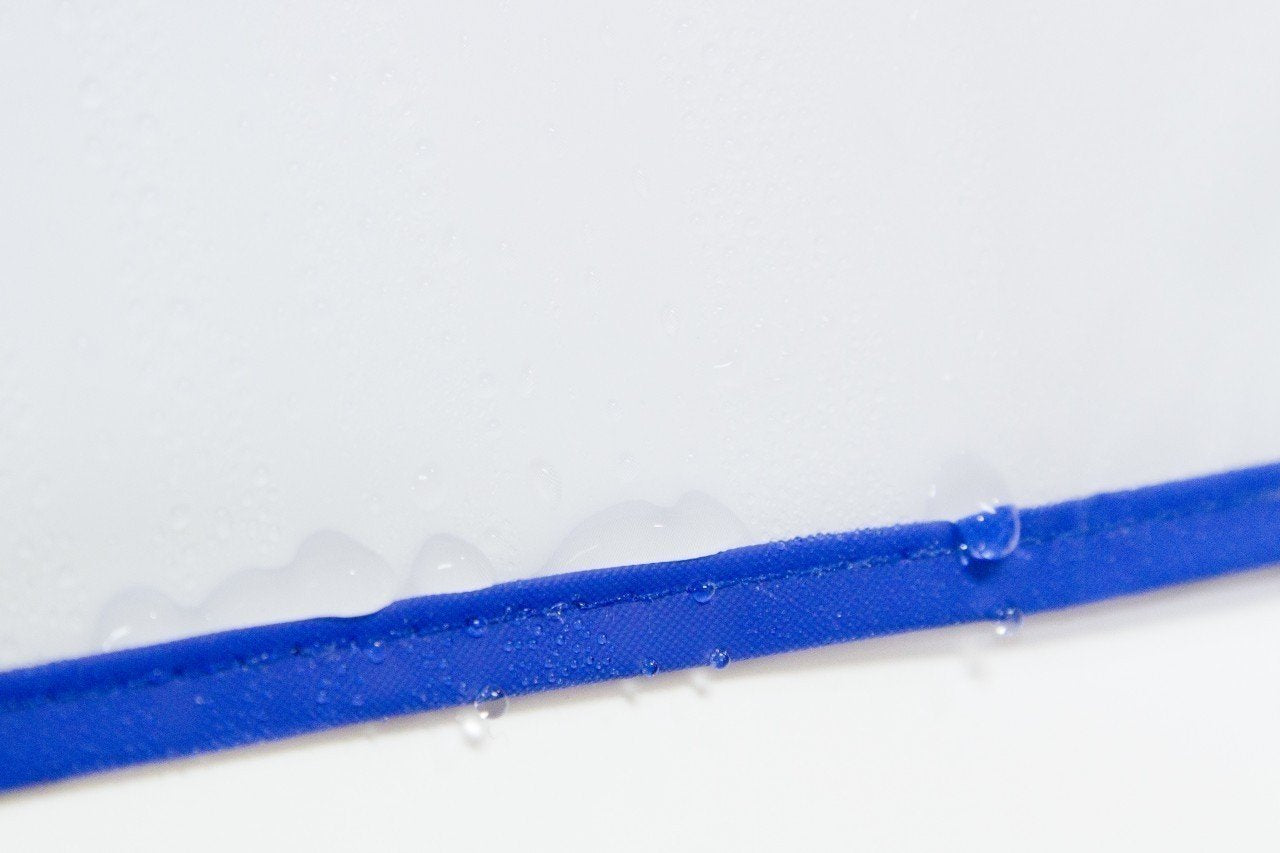 Computer Monitor dust Cover for Flat Panel LCD-Silky Smooth Anti-Static Vinyl with Blue Trim (22W x16H x3D)