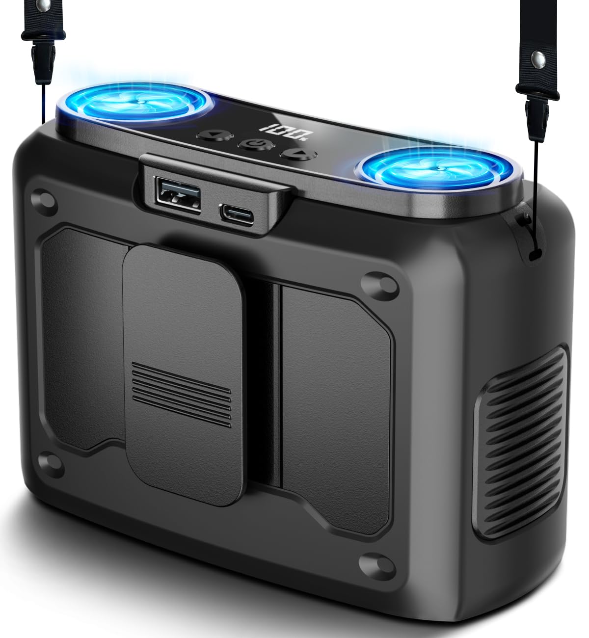 20000mAh Portable Personal Fan, 41Hours with True High Speed Dual Motors