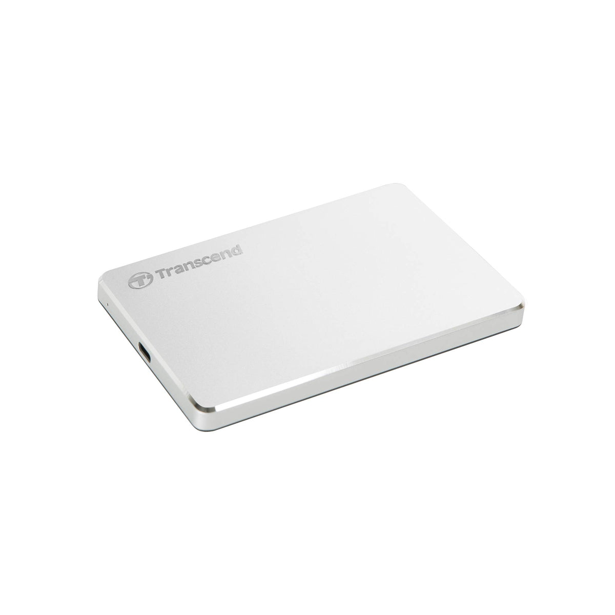 Transcend 1TB SJ25C3S, Portable External Hard Drive, Sleek Aluminum casing, Type C, Silver - TS1TSJ25C3S
