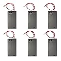 2AA Battery Holder, 6 Pcs 2 x 1.5V AA Battery Case with Switch, 2X 1.5V AA Battery Caddy Wire Leads for Electronic DIY