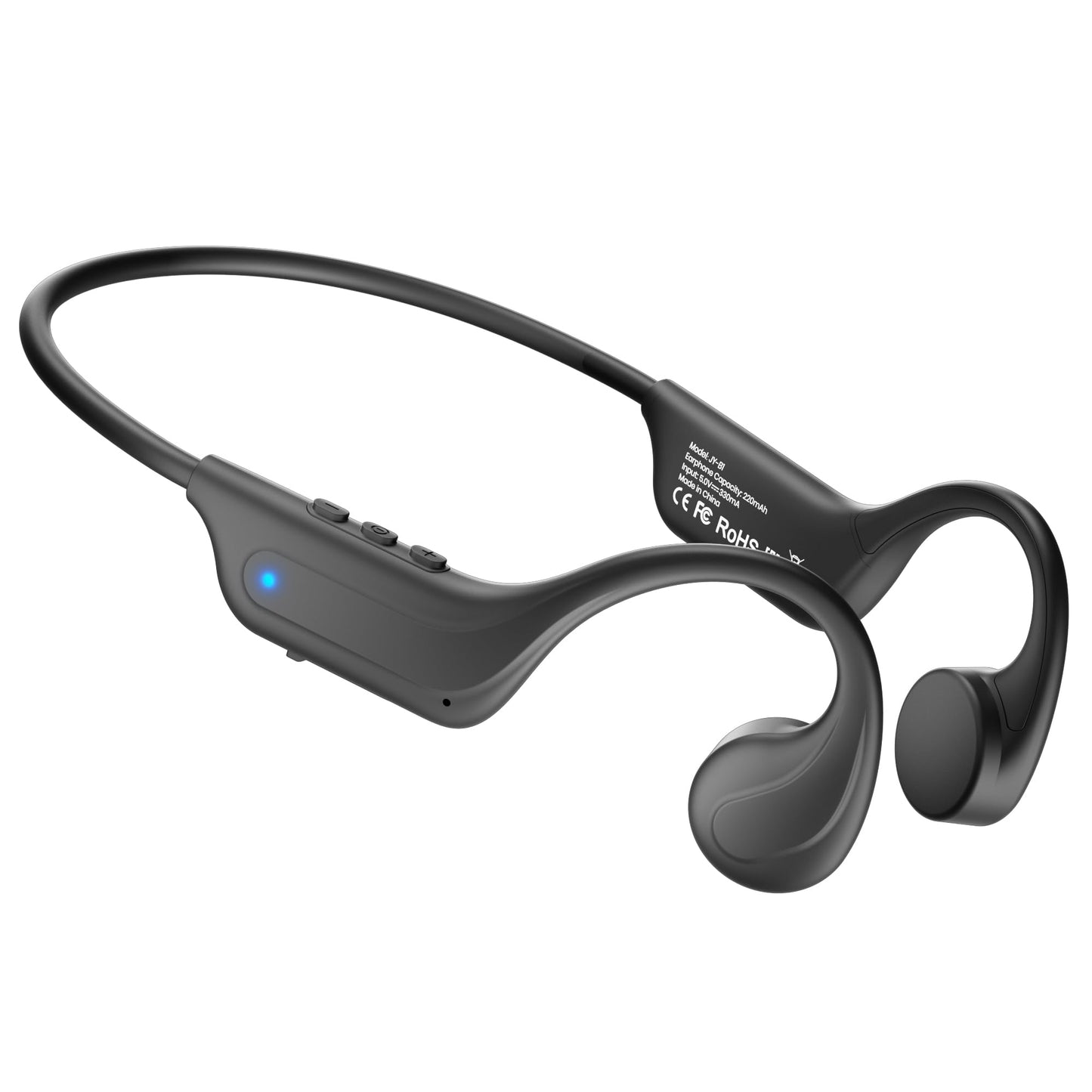 New Bone Conduction Headphones Bluetooth 6.0, Open Ear Earbuds with Mic, Premium Sound, 3 EQ Modes, 10H Playtime, 25g Lightweight, IP65 Waterproof