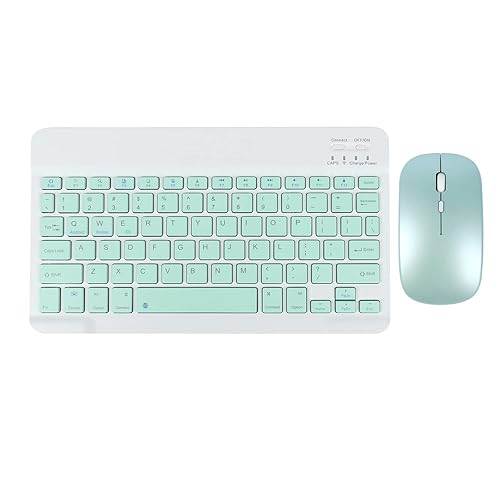 DIGIBLUSKY Wireless Keyboard and Mouse, Bluetooth Rechargeable with Charging Cable, Ultra Thin for iPad Smartphone Computer, Compatible