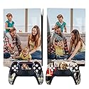 Personalized Custom Skin for PS5 Console Controller with Photos Pictures Customized Vinyl Sticker Decal Cover Compatible with Playstation 5(Disc