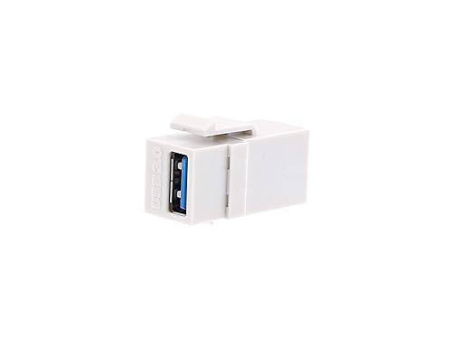 Networx USB 3.0/2.0 A Female to A Female Keystone Coupler - White