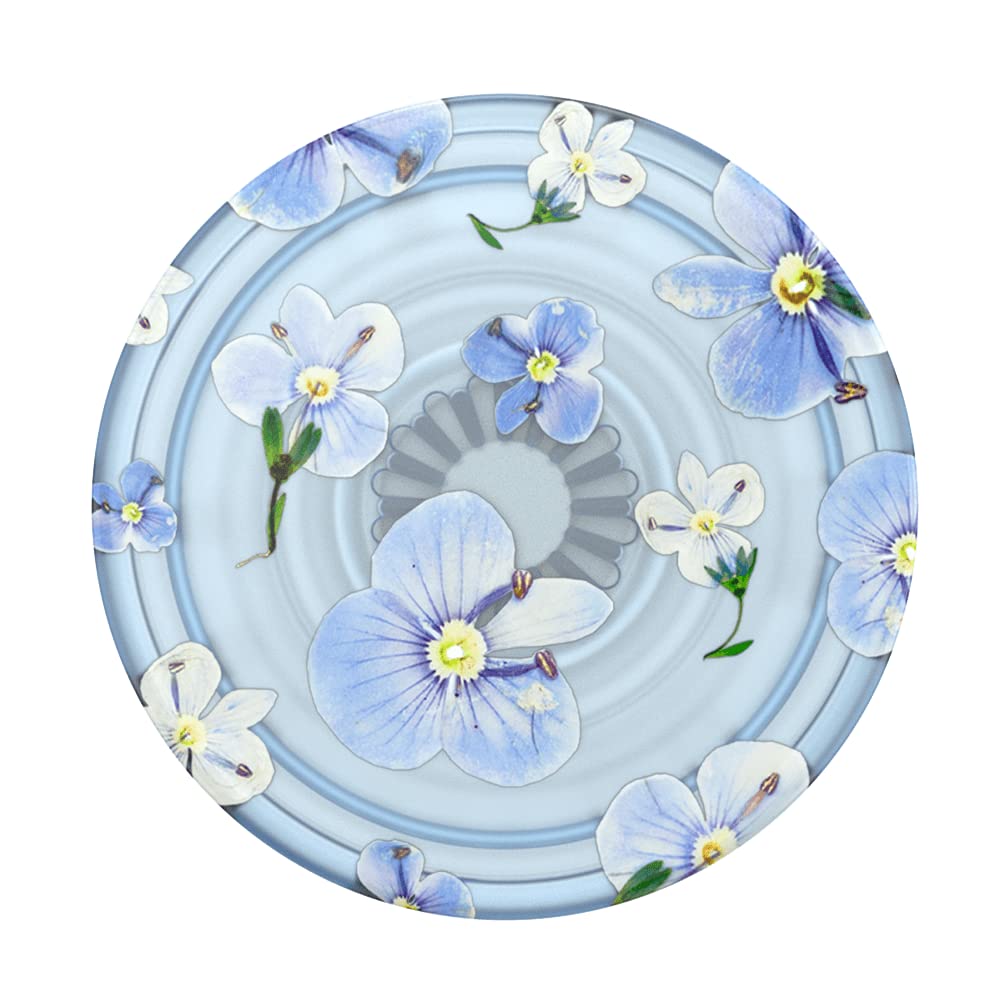 PopSockets Adhesive Phone Grip, Holder, Phone Stand, Plants - Translucent Blue Fields