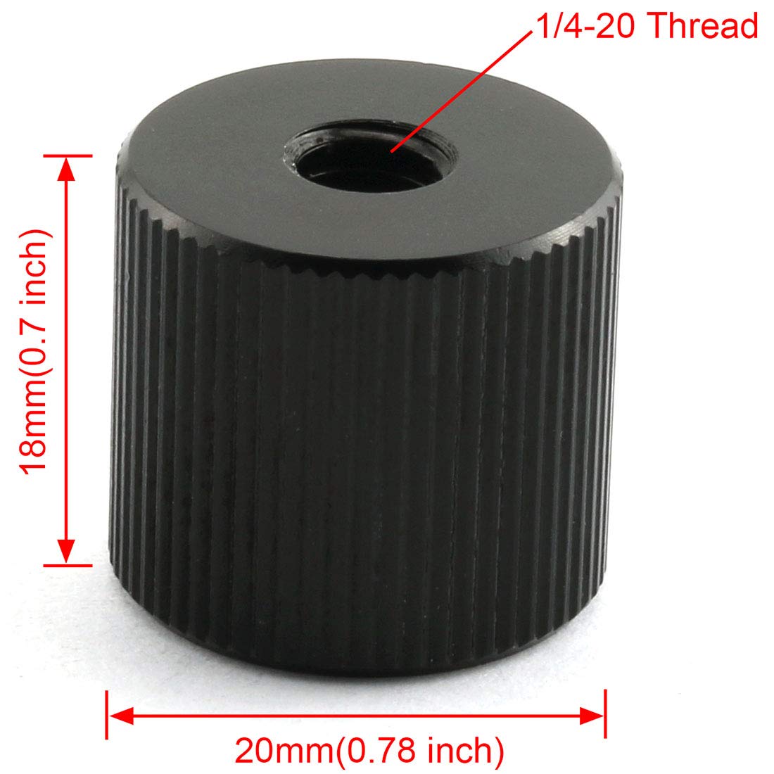HJ Garden 2pcs 1/4"-20 Thread Tripod Nut Connection Mounts Nuts Articulating Arms Tripod Rigs Replacement Parts