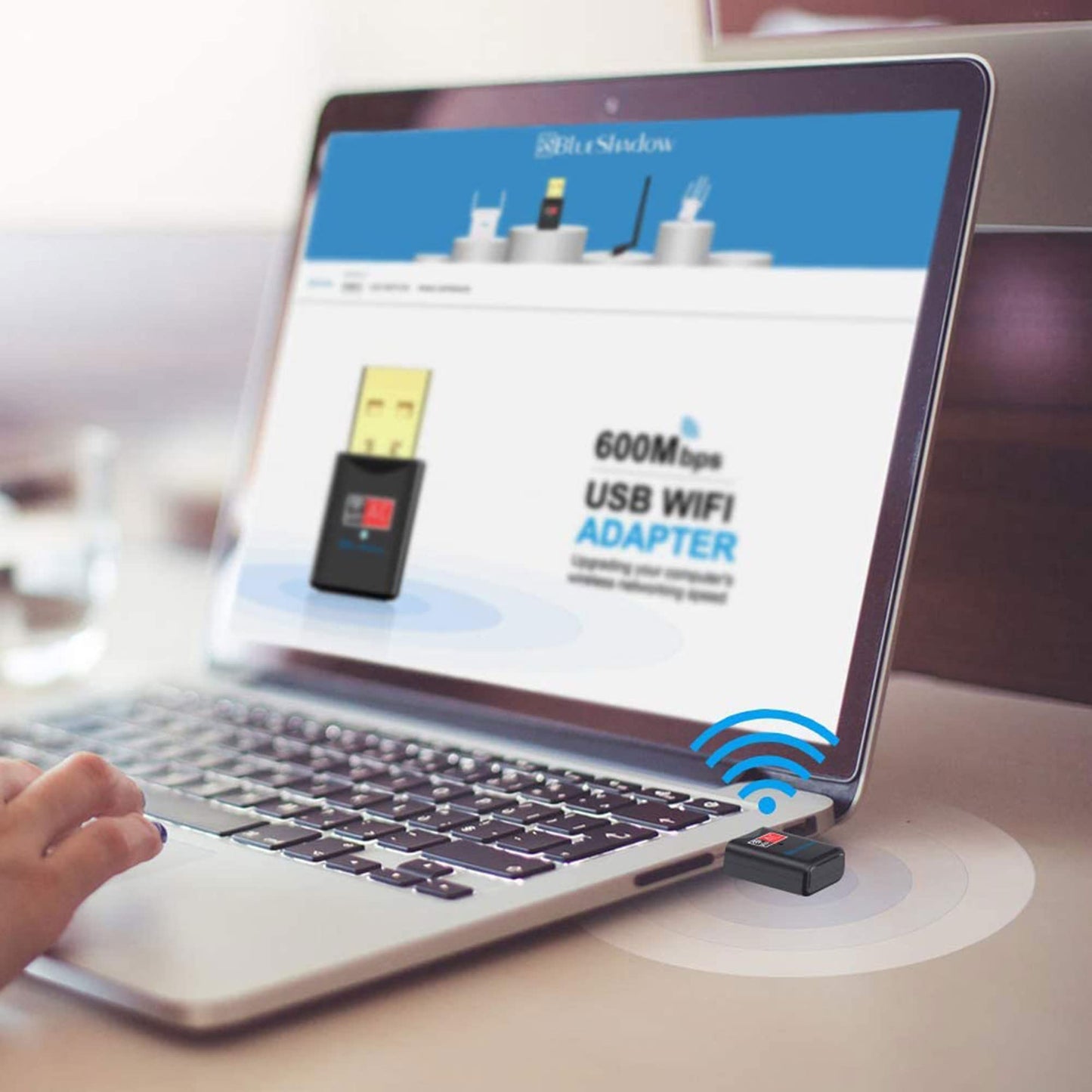 Blueshadow USB WiFi Adapter - Dual Band 2.4G/5G Mini Wi-fi ac Wireless Network Card Dongle with High Gain Antenna for Desktop Laptop PC Support