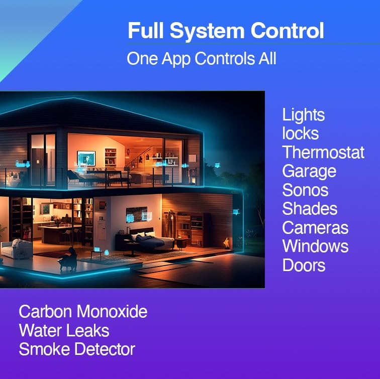 Qolsys IQ Panel 4: Wireless Smart Home Security System Alarm Panel for House Protection and Home Automation. Easily Integrate with Alexa, Window