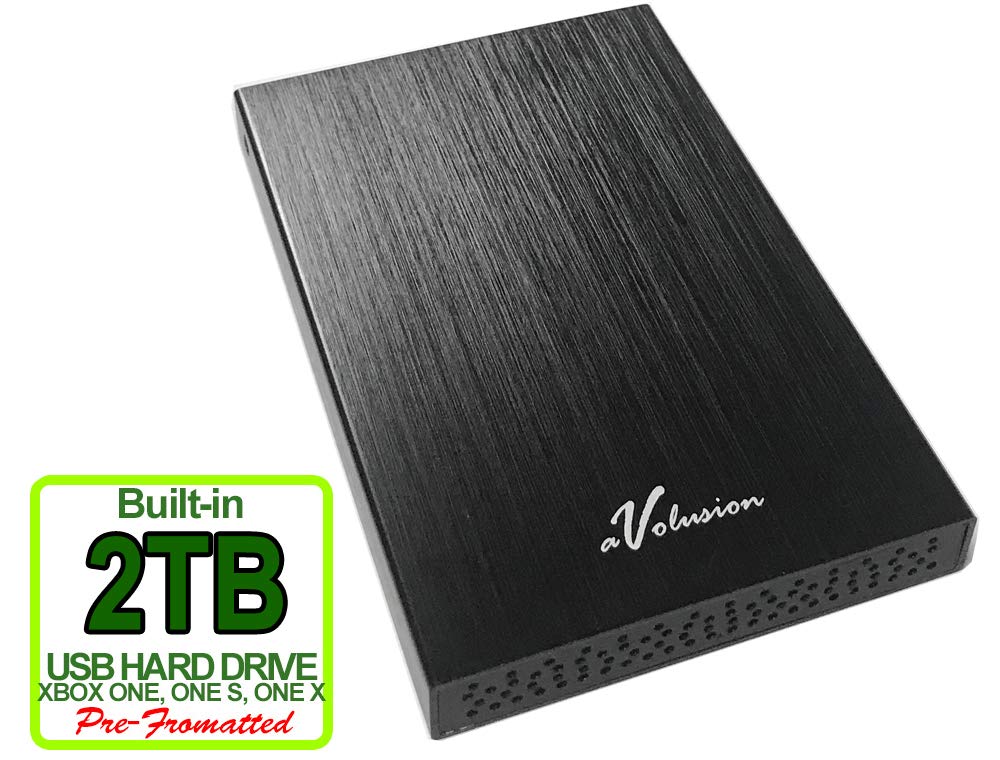 Avolusion HD250U3 2TB USB 3.0 Portable External Gaming Hard Drive (for Xbox One, Pre-Formatted) - 2 Year Warranty