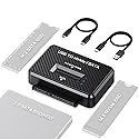 M2 NVMe SATA SSD Enclosure Hard Drive Reader USB 3.2 Gen 2 10Gbps External SSD Reader for 2.5" HDD SSD M.2 NVMe SATA (M Key&M+B Key),Support Sizes