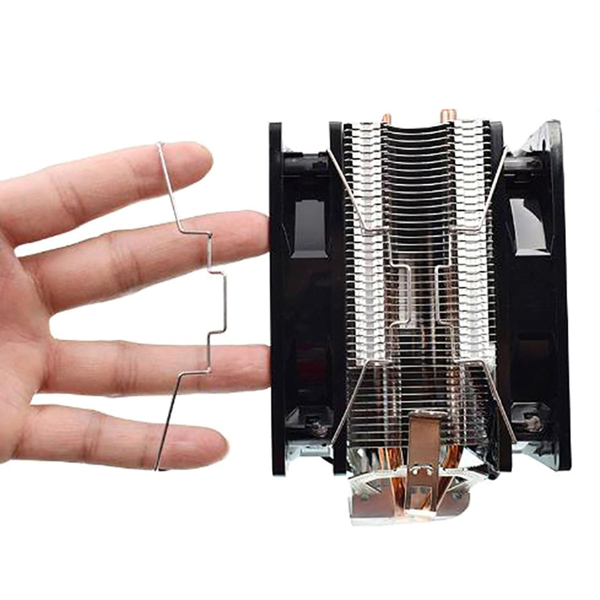 Zangc Fan Buckles CPU Heatsink Fan Buckles 12CM Cable Buckle Lower Hook Type Fixing Clips Computer Radiator Accessories -4PCS