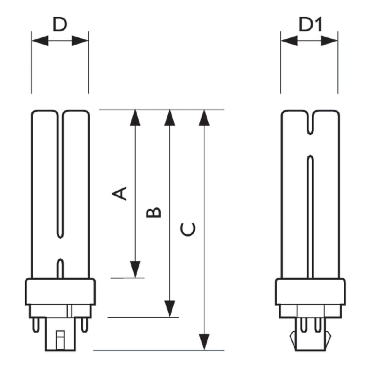 Philips Lighting 383323 - PL-C 18W/835/4P/ALTO 82CRI 18 Watt CFL Light Bulb 4 Pin 'G24q-2 Cap Base'' 3500K 12,000 Hours