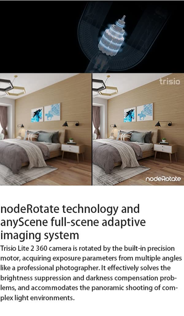 Trisio Lite 2 VR Camera for 8K HD Panorama, 360 Camera 3D Panoramic Commercial Camera for Home Decoration Renovation Real Estate Agency Hydropower