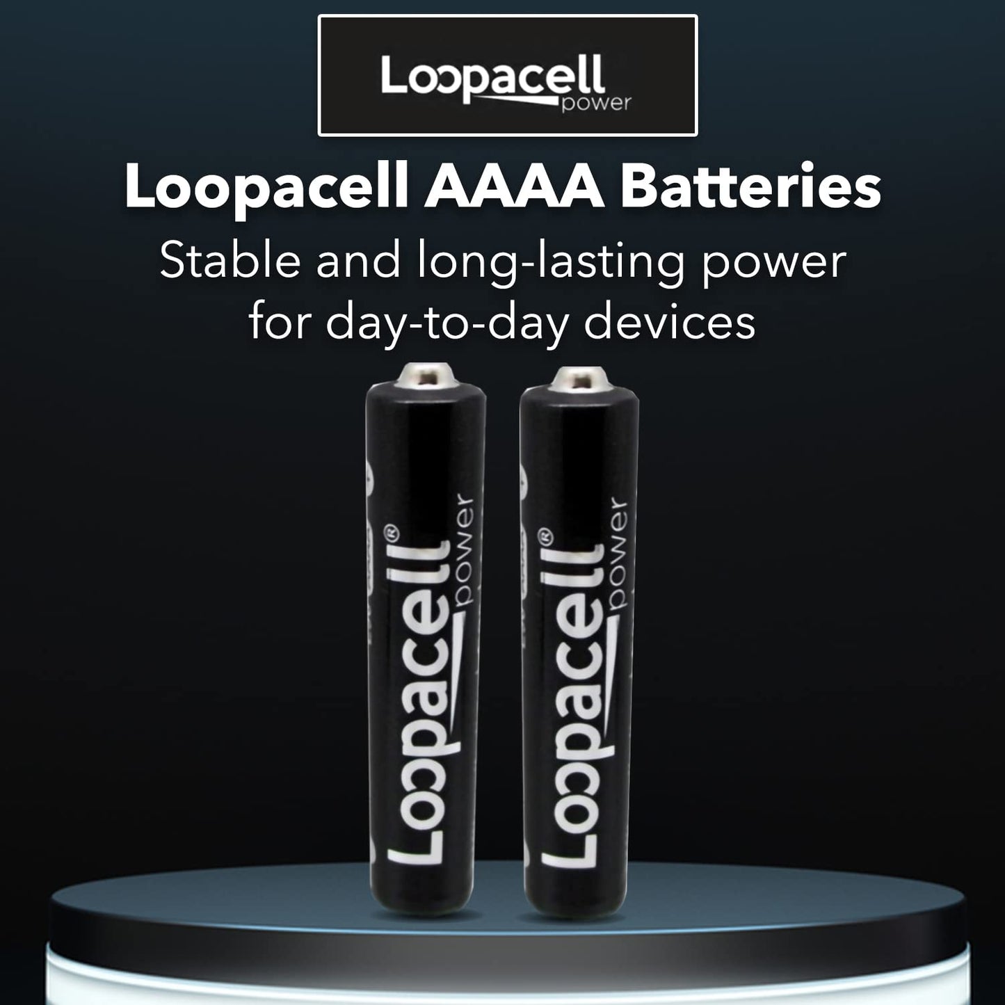 LOOPACELL AAAA Batteries, 1.5V Alkaline AAAA Battery (2 Pack)