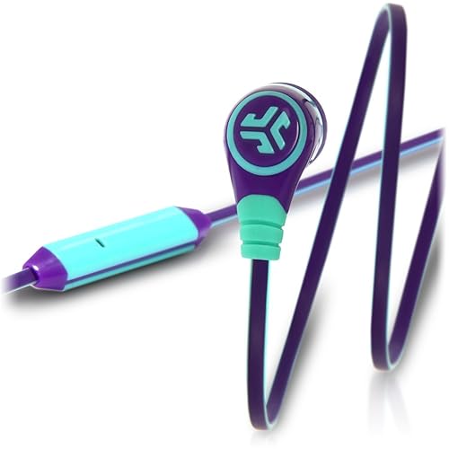 JLab Audio Diego in-Ear Earbud | 10mm Neodymium Micro Driver | Tangle-Free Flat Cable | Y-Connector with 3.5mm Audio Jack | Built-in Microphone…