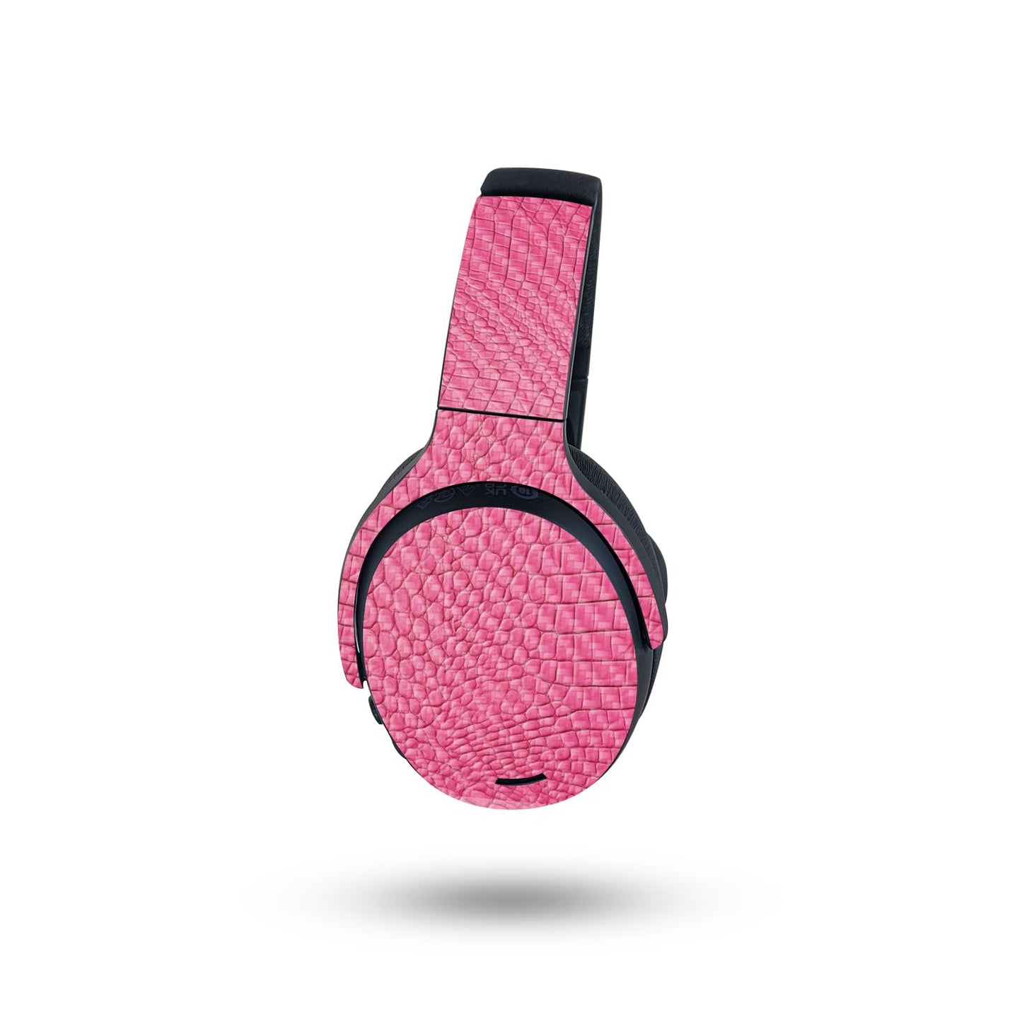 MightySkins Carbon Fiber Skin Compatible with Skullcandy Crusher ANC 2 - Pink Gator Skin | Protective, Durable Textured Carbon Fiber Finish | Easy…