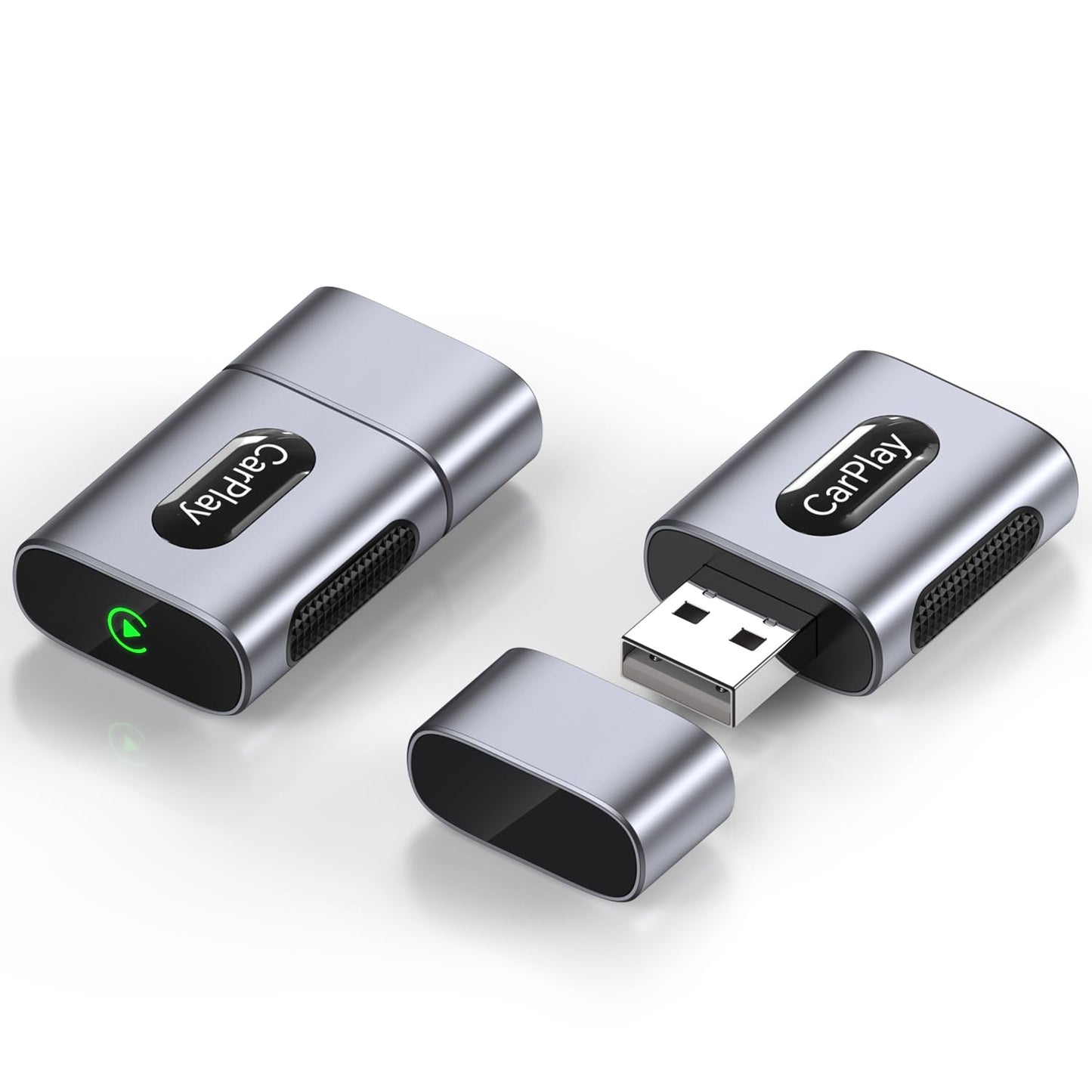 Wireless CarPlay Adapter for iPhone, 3X Faster Auto-Connect, No Lag, Plug & Play with Bluetooth 4 & WiFi 6, Mini Dongle, Includes USB & USB-C