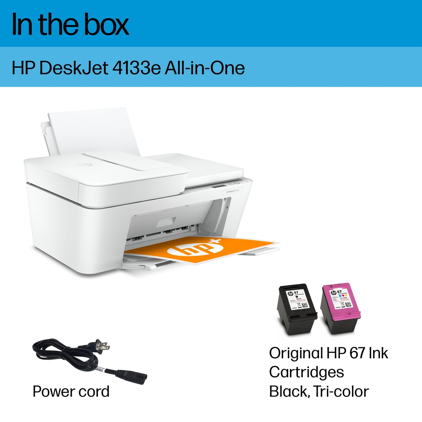 HP DeskJet 4133e All-in-One Printer with Bonus 6 Months of Instant Ink,White
