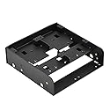 Serounder 5.25" to 2.5" / 3.5" Floppy-Drive Bracket, 2.5" / 3.5" HDD/SSD to 5.25" Floppy-Drive Bay Computer Mounting Bracket