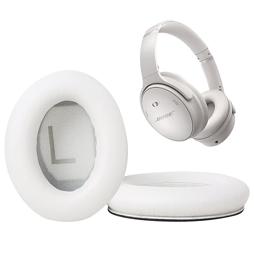 Earpads for Bose QuietComfort 45 QC45 QC35 ii QC35 Professional Ear Pads Headphones Ear Cushions Replacement with Noise Isolation Memory Foam White