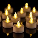 PUNPUBA 12Pack Flameless LED Tea Lights,Battery Operated,Warm Yellow