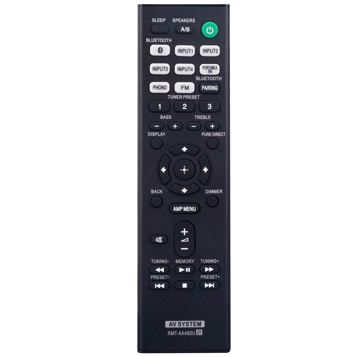XVEFAT New RMT-AA400U Remote Control Replace for Sony Stereo Receiver STR-DH190 STRDH190(For STR-DH190 STRDH190)