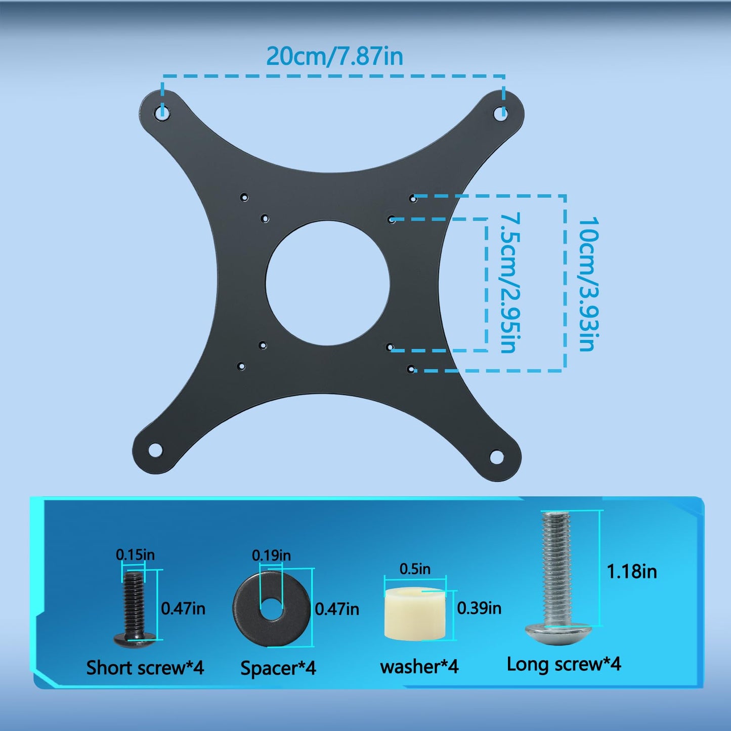 43" M7 Mount Adapter Compatible with Samsung 43" M7? M70F?, Odyssey Neo G7 Series 4K Monitor (Fits 2023 LS43FM702UNXZA, S43CG702NN,) (Black)