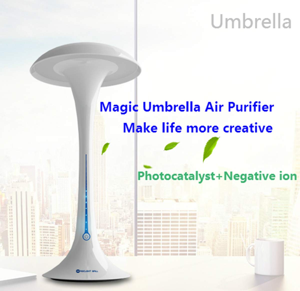 Magic Umbrella Eye Protection Table Lamp, Household Air Purifier, with Negative Ion and Photocatalyst Technology to Purify The Air, Can Remove