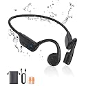 Rumatas Bone Conduction Headphones, Swimming Headphones Underwater Open Ear Built-in 32GB Memory IPX8 Waterproof for Swimming, Running, Cycling