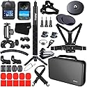 Husiway Accessory Kit for DJI Osmo 360 Magnetic Mount Bundle with Carrying Case Selfie Stick Glass Screen Protector Silicone Case Head/Chest Strap