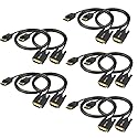 UKYEE Displayport to DVI Cable 6ft 10-Pack, Display Port (DP) to DVI Adapter Cord Male to Male Compatible