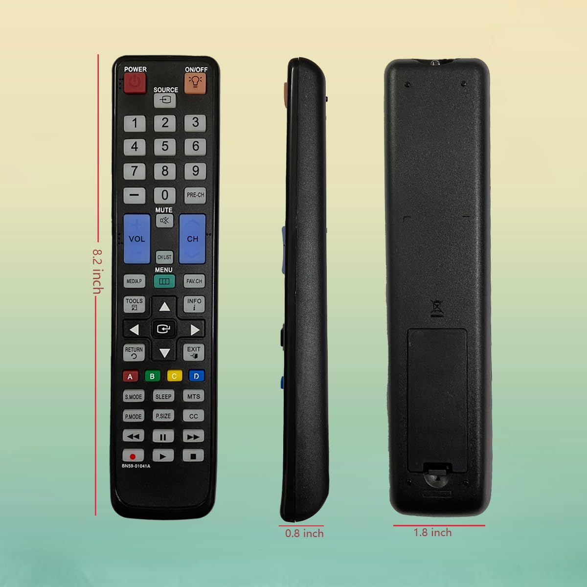 GHUST BN59-01041A Replacement Remote Control for Samsung TV LN40D630 LN40D630M3F LN46C550 LN46C550J1F LN46C600 LN46C600F3F LN46C610 LN46C610N1F