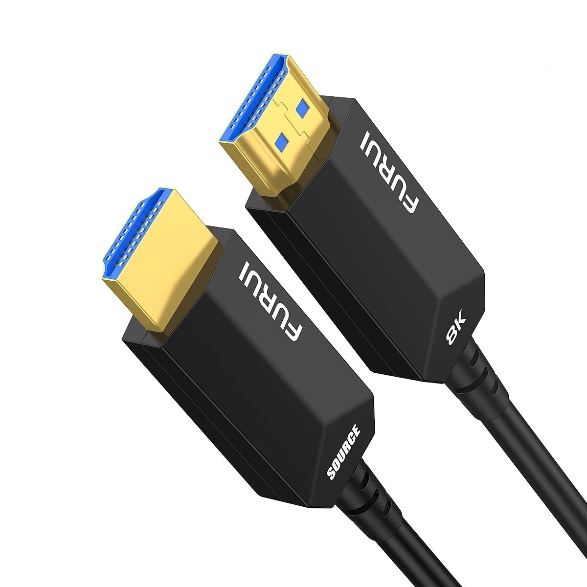 FURUI 8K Fiber HDMI Cable 50ft, Fiber Optic HDMI 2.1 Cable 8K@60Hz,4K@120Hz 48Gbps, Dynamic HDR, eARC Compatible with RTX 3080/3090 Xbox Series X PS5