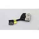 AC DC Jack Power Plug in Charging Port Connector Socket with Wire Cable Harness Replacement for Lenovo Ideapad V130-15IKB V330-15IKB V130-15IGM