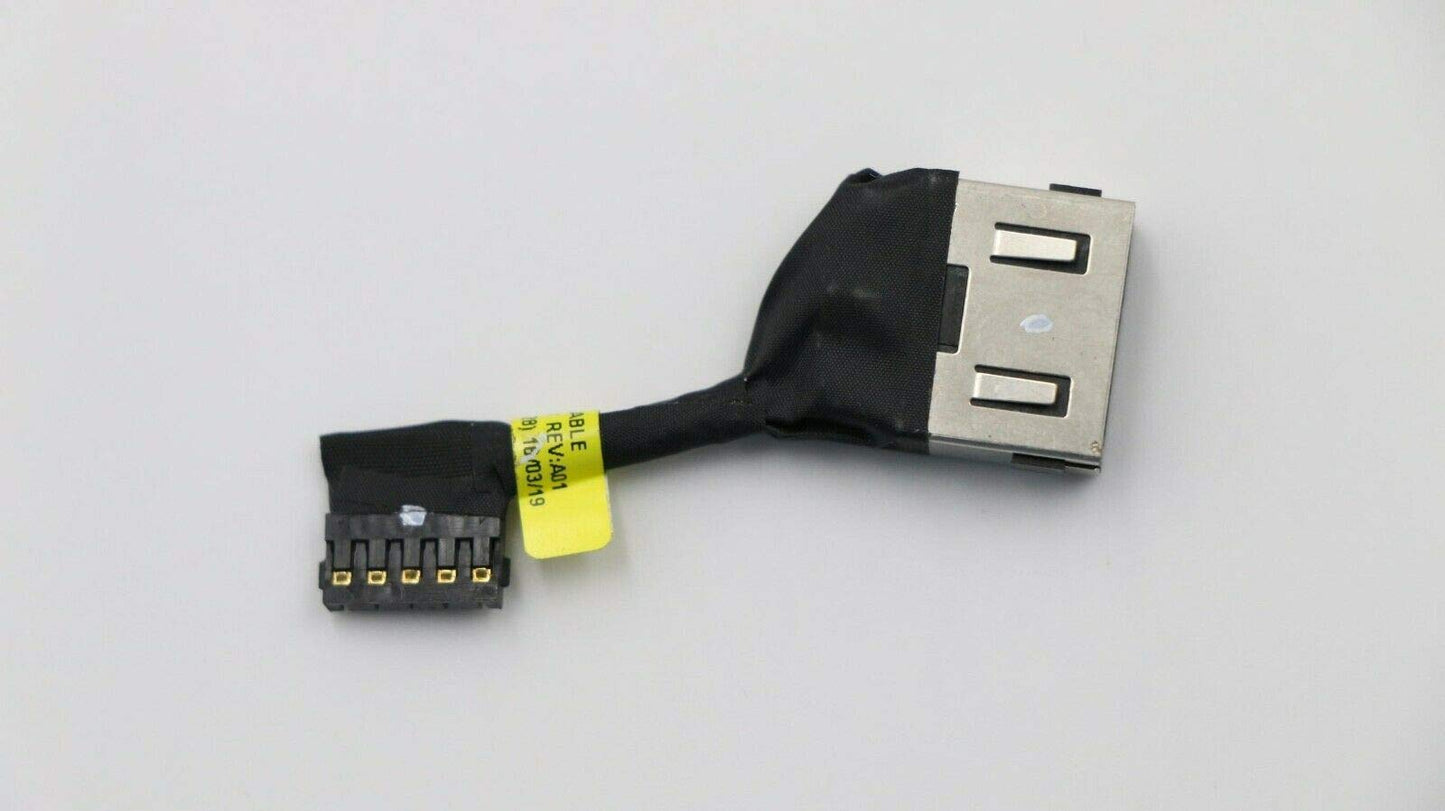 AC DC Jack Power Plug in Charging Port Connector Socket with Wire Cable Harness Replacement for Lenovo Ideapad V130-15IKB V330-15IKB V130-15IGM