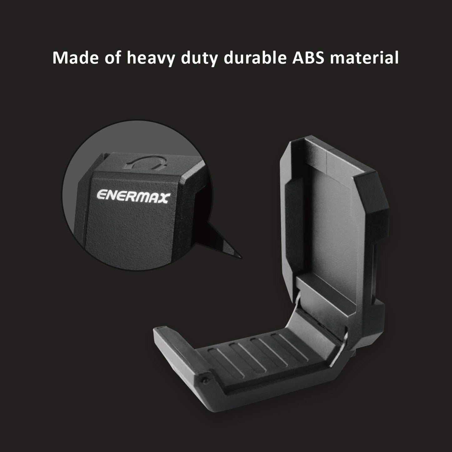 Enermax Magnetic Mounting Headset Holder with Metal Protection Foam, Provides up to 1 kg/2.2 lbs, Compatible with Computer/Gaming Headsets, Headphone