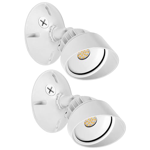 Maxxima LED White Outdoor Flood Security Wall Light 950 Lumens 3000K 2 Pack