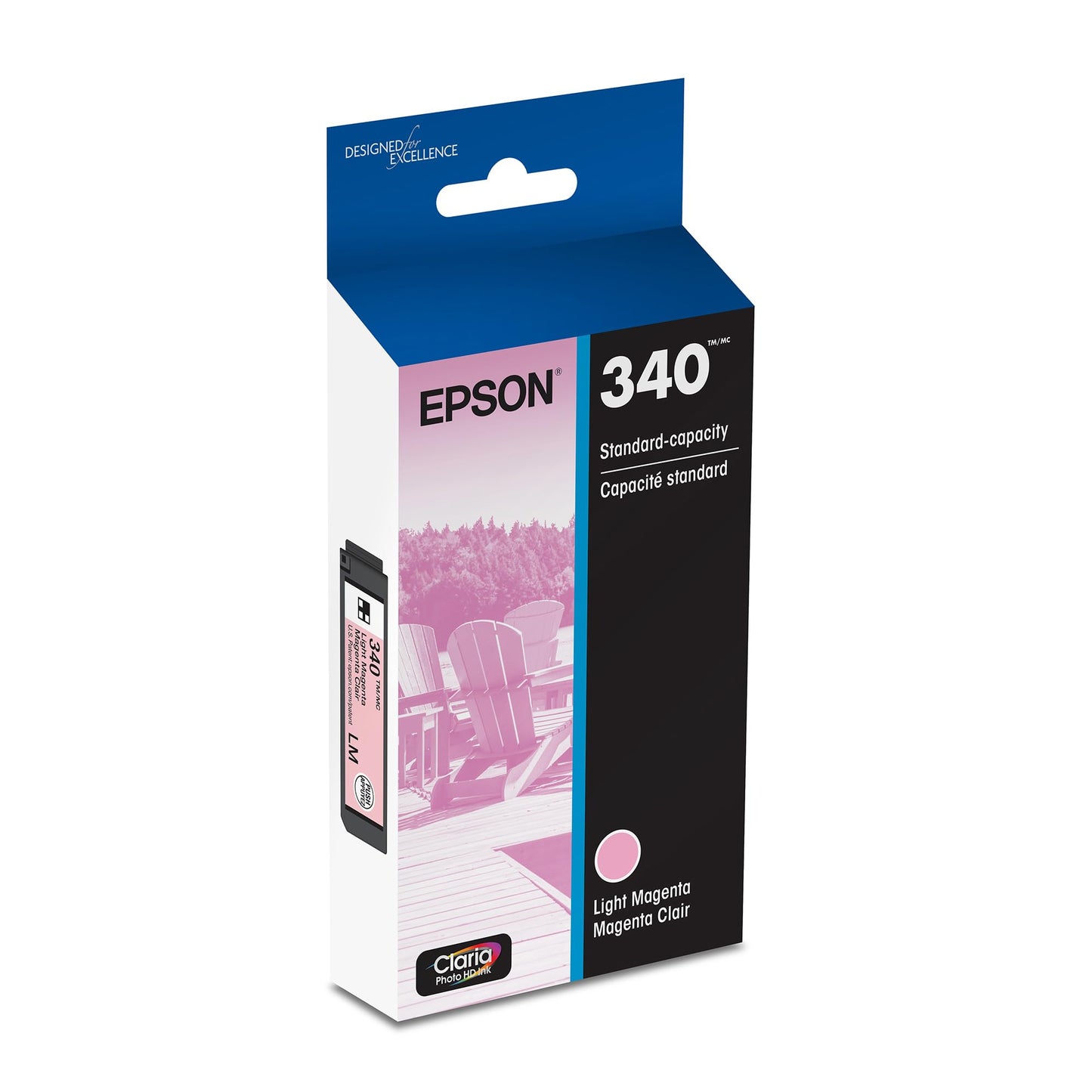 Epson 340 Claria Photo HD Ink Standard Capacity Light Magenta Cartridge (T340620-S) Works with Expression Photo XP-8800