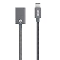 Kanex USB-C to USB 3.0 Adapter with DuraBraid Fiber 8.25 Inches (21cm) - Space Gray