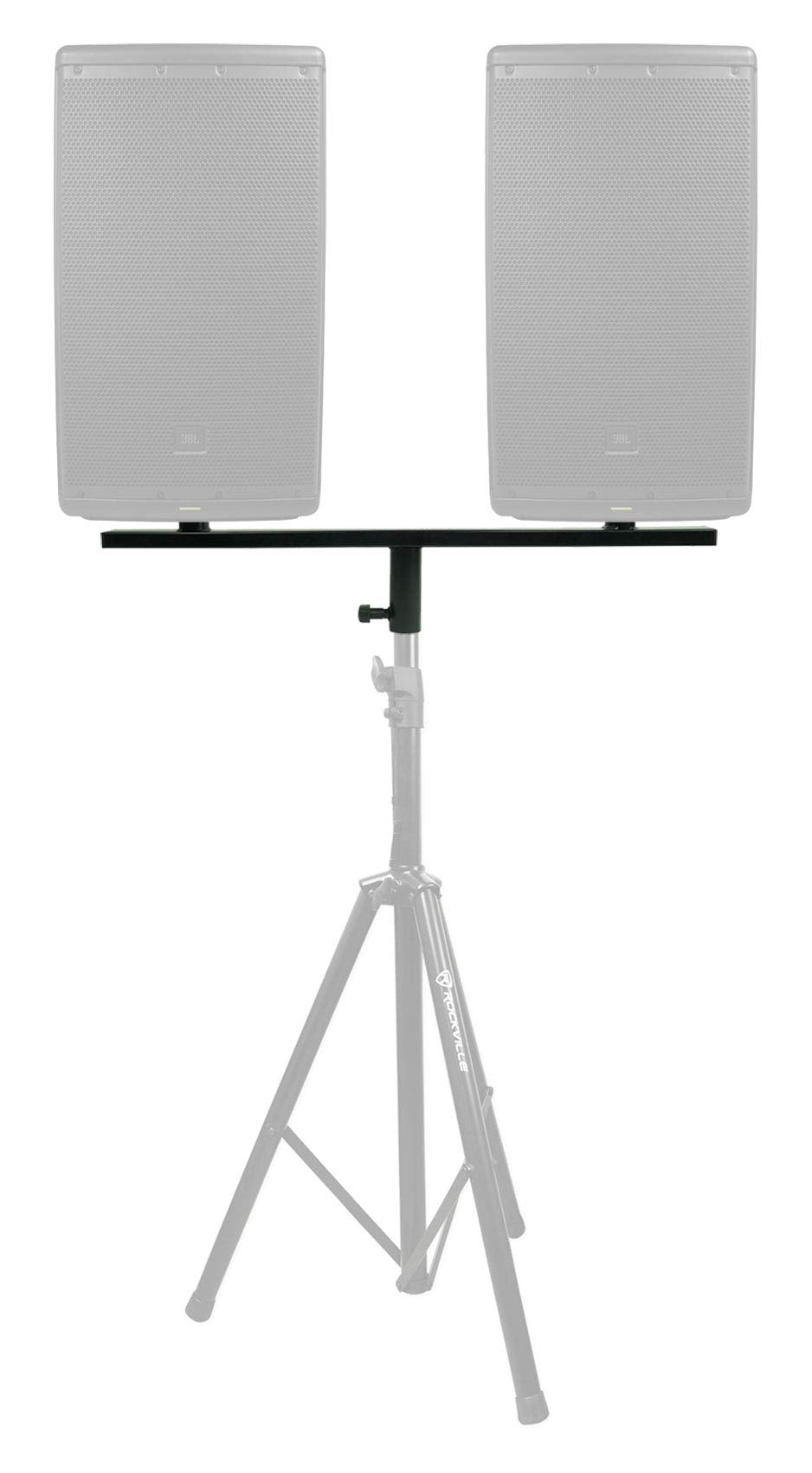 Rockville DP Mount Dual 8/10/12" PA Speaker Cabinet Adapter, Sturdy Steel, 80 lbs Capacity, Space-Saving, for DJs and Live Sound Professionals