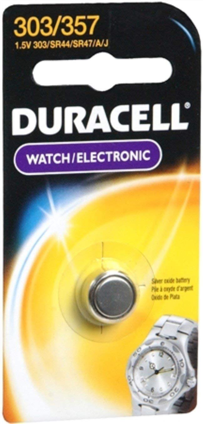 Duracell Silver Oxide Battery 1.5 Volt 303/357/76, 1 Each (Pack of 5)