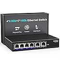 10Gbe Ethernet Switch Unmanaged with 2 x 10Gb RJ45 Ports ? 4 x 2.5Gb Base-T Ports, Desktop/Wall Mount NICGIGA 6 Port 10Gbps Network Switch