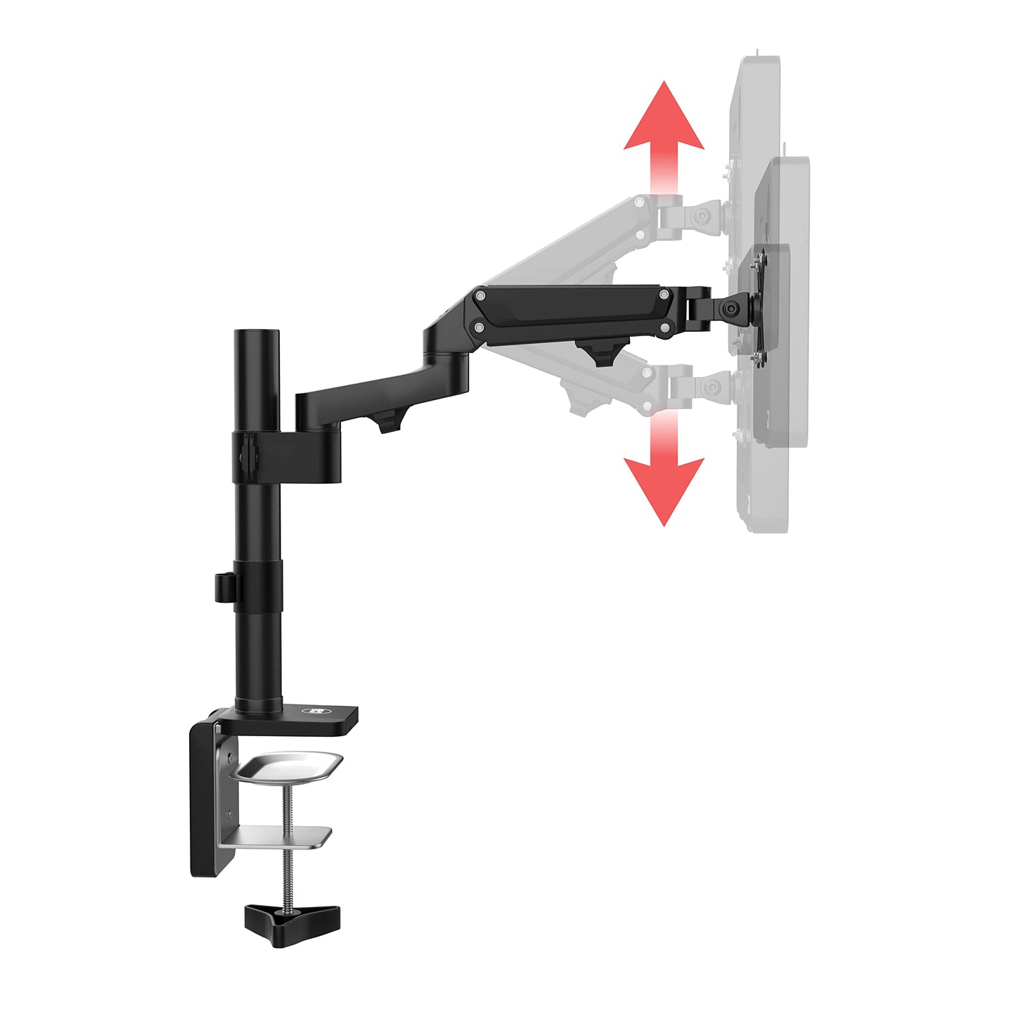 Articulating Desk Mount w/Clamp, Grommet and Cable Management