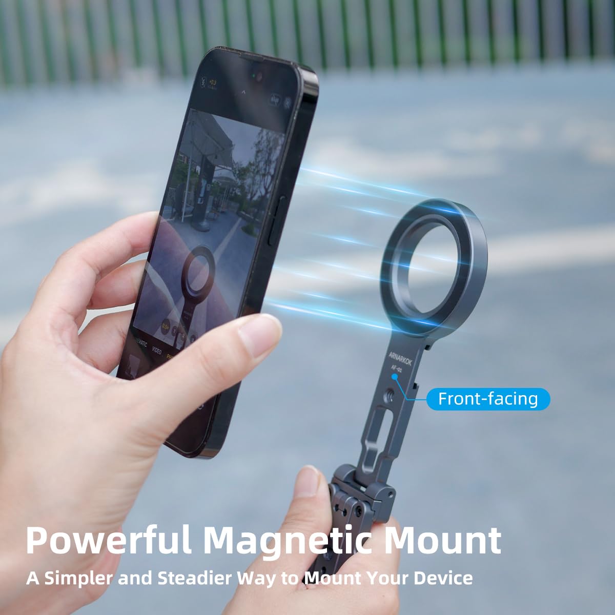 Dual Magnetic Phone Mount Magsafe Pocket Foldable Mini Tripod Magnetic Phone Holder for Smart Phone,All 3 Legs Magnetic,Gym Essentials,Magnetic Phone
