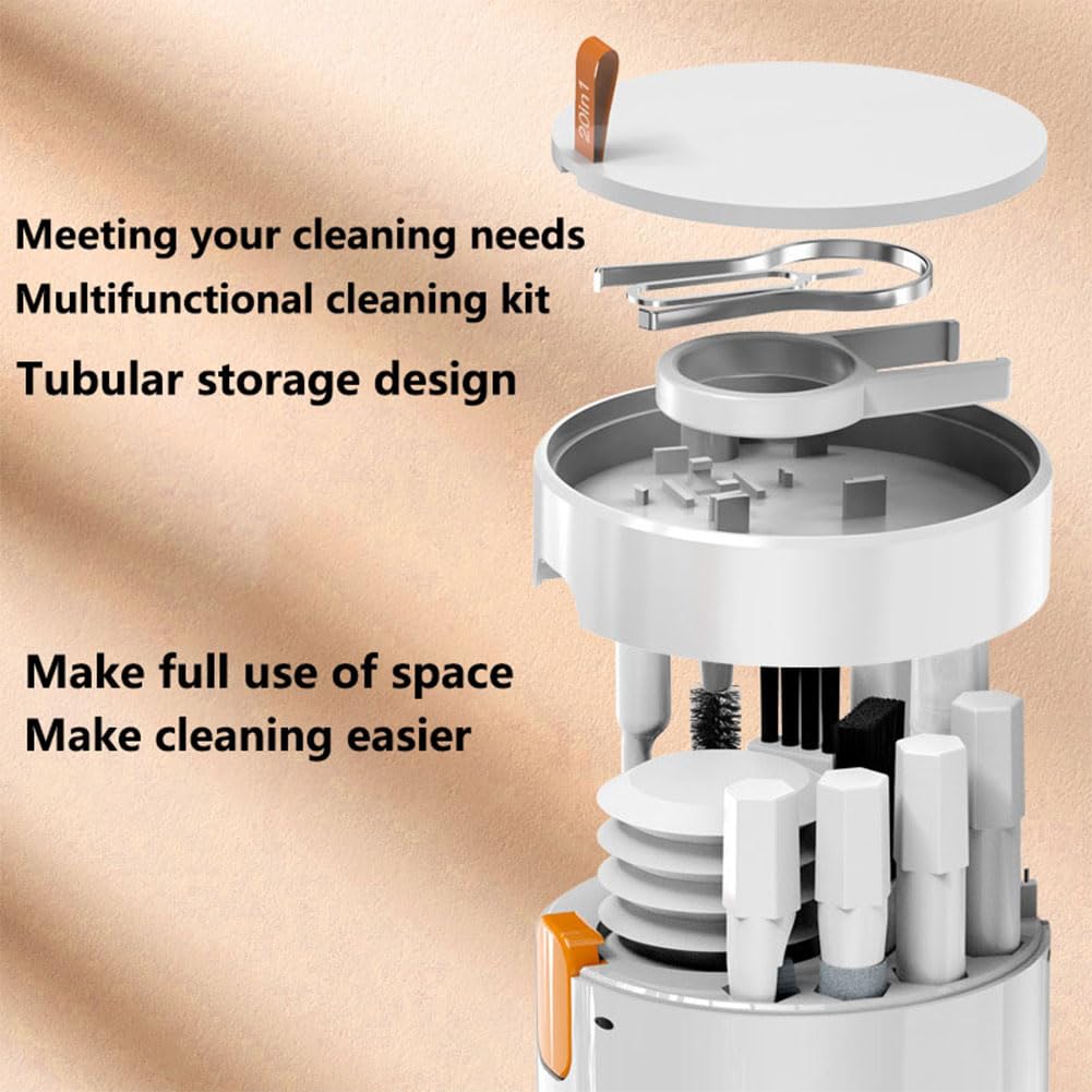 20 in 1 Multifunctional Cleaner Kit fit for Electronic Devices, Keyboard Cleaning Kit, Versatile Computer Screen Cleaning Brush Tool